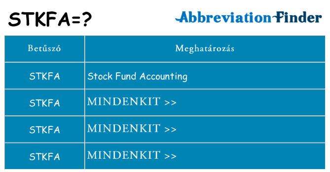 Mi a(z) stkfa állni