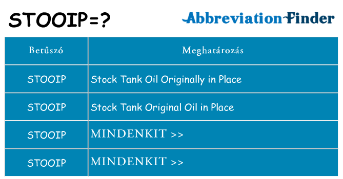 Mi a(z) stooip állni