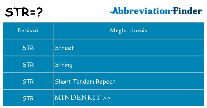 Mi a(z) str állni