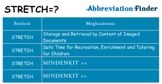 Mi a(z) stretch állni