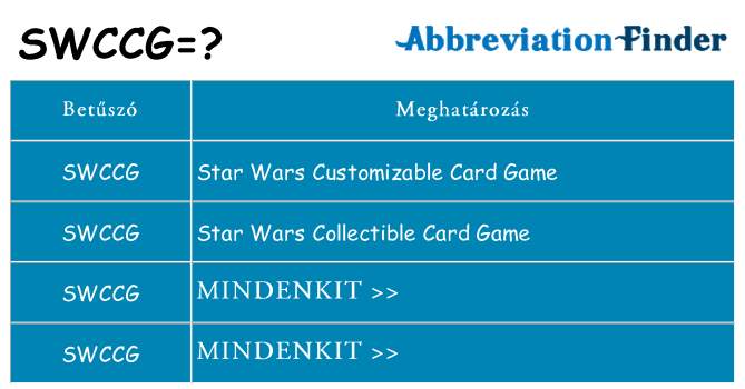 Mi a(z) swccg állni