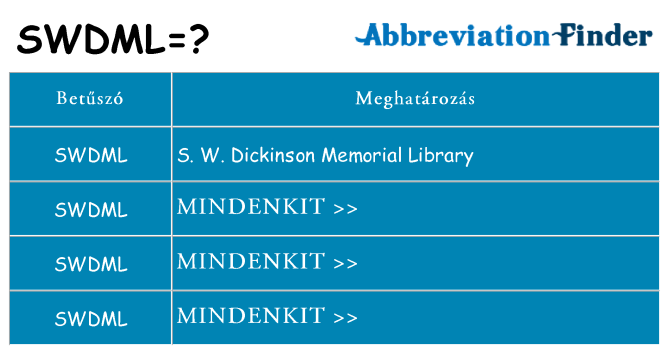 Mi a(z) swdml állni