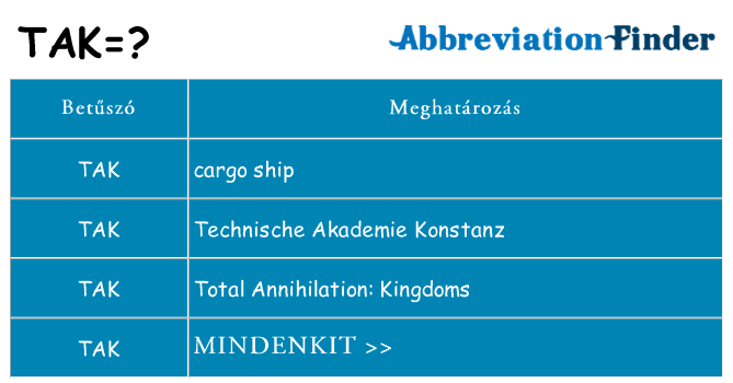 Mi a(z) tak állni