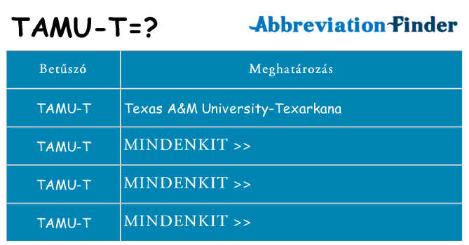 Mi a(z) tamu-t állni