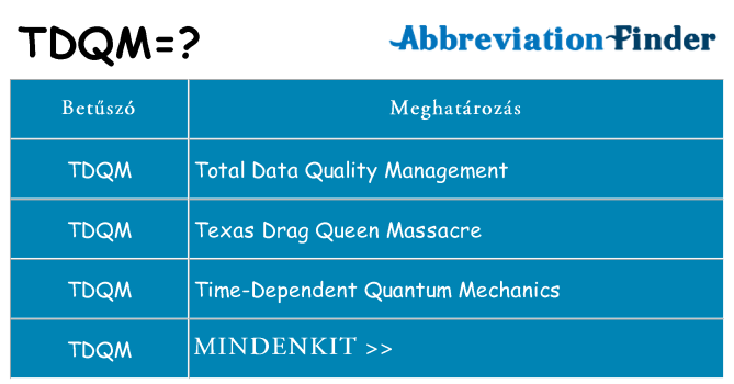 Mi a(z) tdqm állni