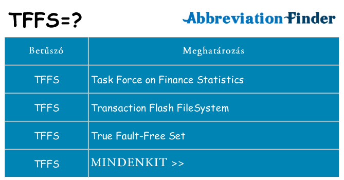 Mi a(z) tffs állni