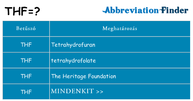 Mi a(z) thf állni