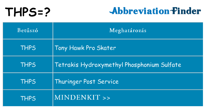 Mi a(z) thps állni