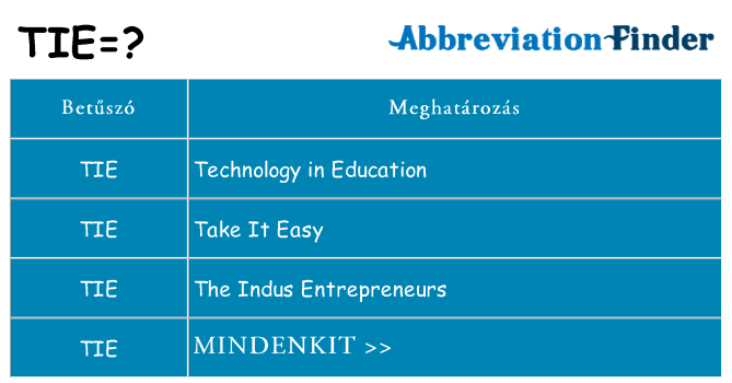 Mi a(z) tie állni