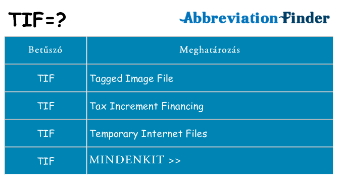 Mi a(z) tif állni