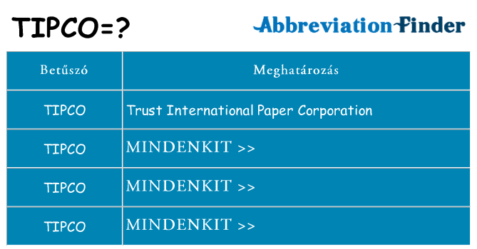 Mi a(z) tipco állni