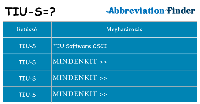 Mi a(z) tiu-s állni