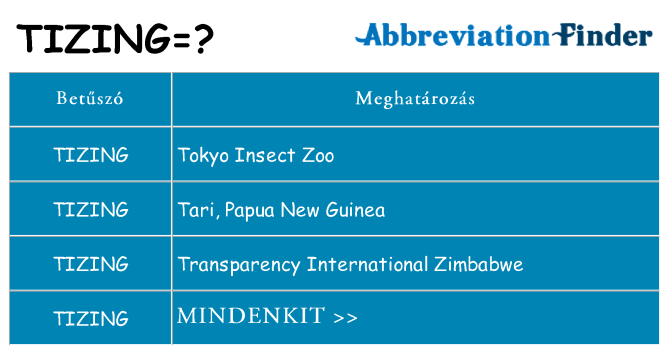 Mi a(z) tizing állni