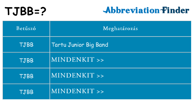 Mi a(z) tjbb állni