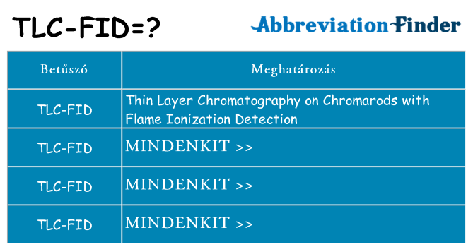 Mi a(z) tlc-fid állni