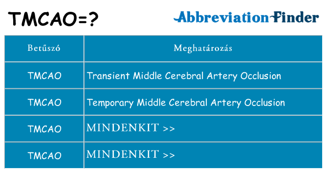 Mi a(z) tmcao állni