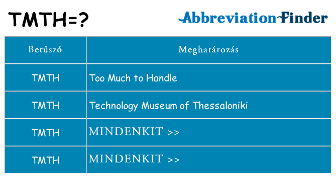 Mi a(z) tmth állni