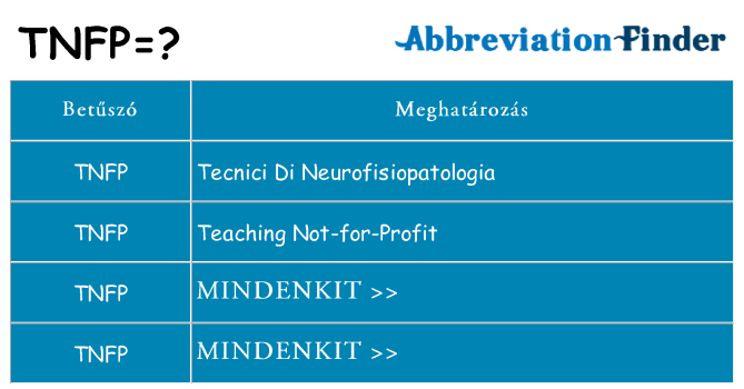 Mi a(z) tnfp állni