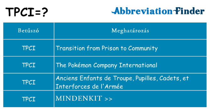 Mi a(z) tpci állni