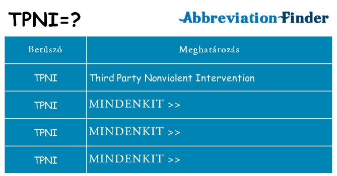 Mi a(z) tpni állni