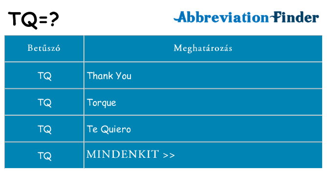 Mi a(z) tq állni