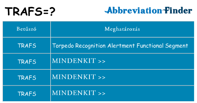 Mi a(z) trafs állni