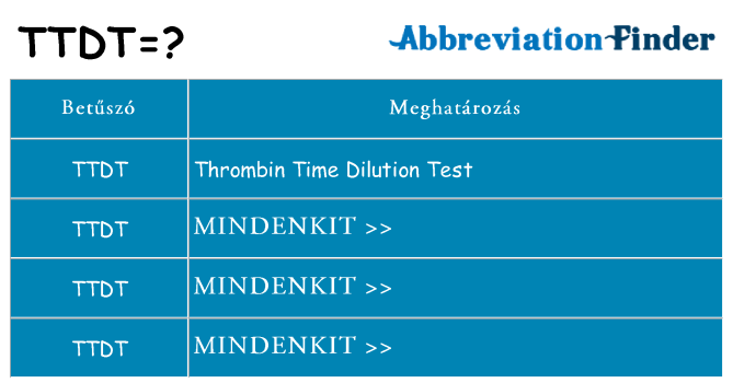 Mi a(z) ttdt állni