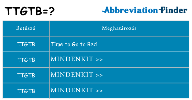 Mi a(z) ttgtb állni