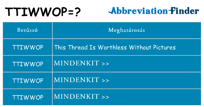 Mi a(z) ttiwwop állni