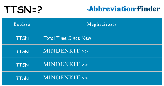 Mi a(z) ttsn állni