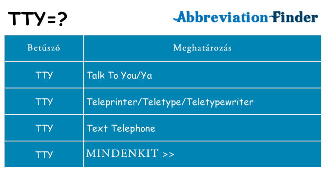 Mi a(z) tty állni