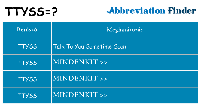 Mi a(z) ttyss állni