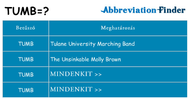 Mi a(z) tumb állni