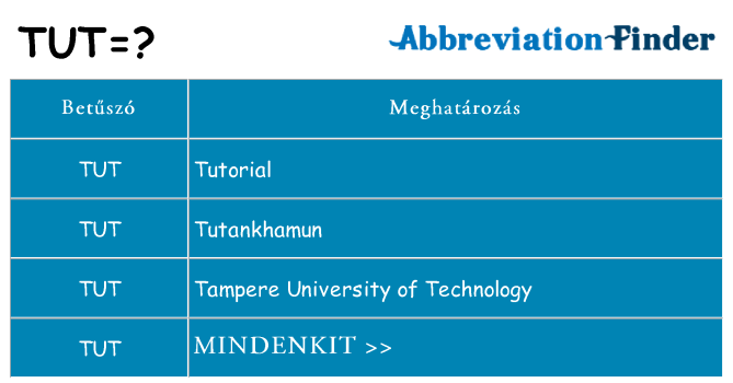 Mi a(z) tut állni