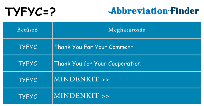 Mi a(z) tyfyc állni