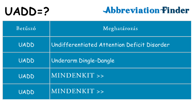 Mi a(z) uadd állni