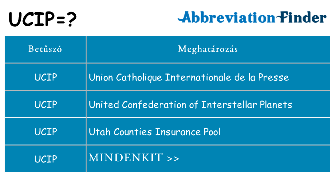 Mi a(z) ucip állni