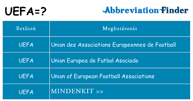 Mi a(z) uefa állni