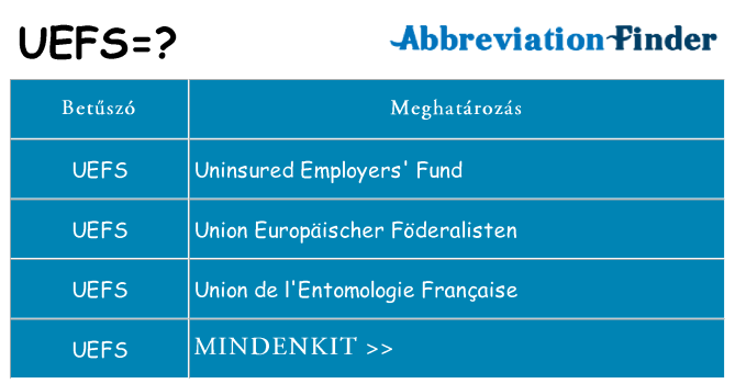 Mi a(z) uefs állni