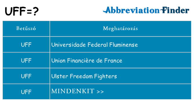 Mi a(z) uff állni