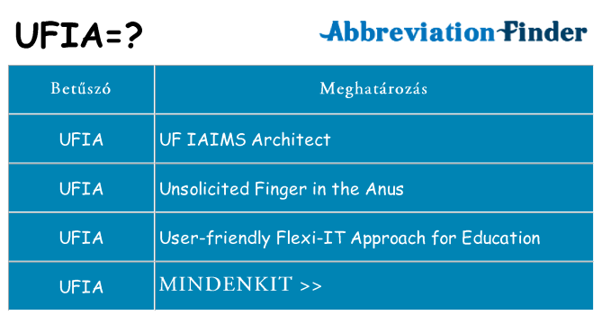 Mi a(z) ufia állni