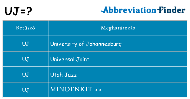 Mi a(z) uj állni