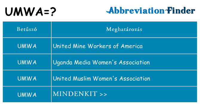 Mi a(z) umwa állni