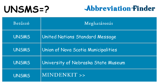Mi a(z) unsms állni