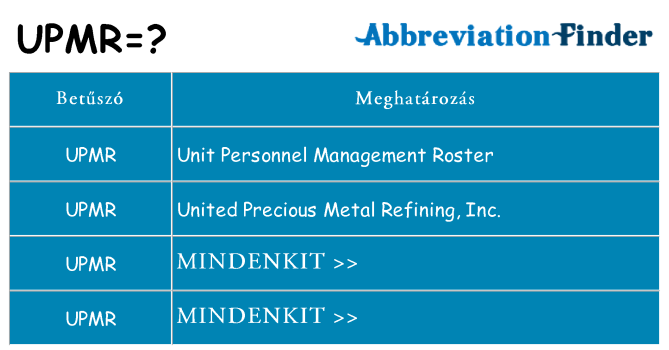Mi a(z) upmr állni
