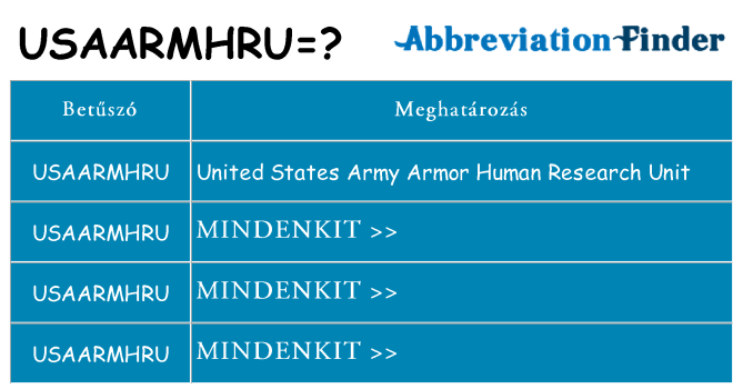 Mi a(z) usaarmhru állni