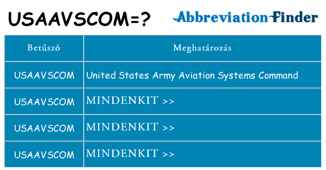 Mi a(z) usaavscom állni