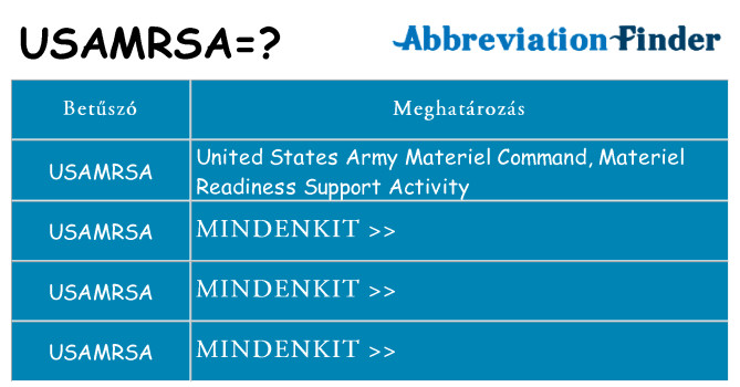 Mi a(z) usamrsa állni