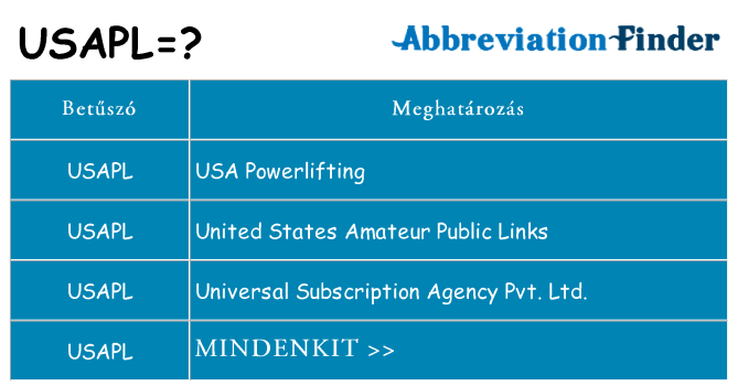 Mi a(z) usapl állni