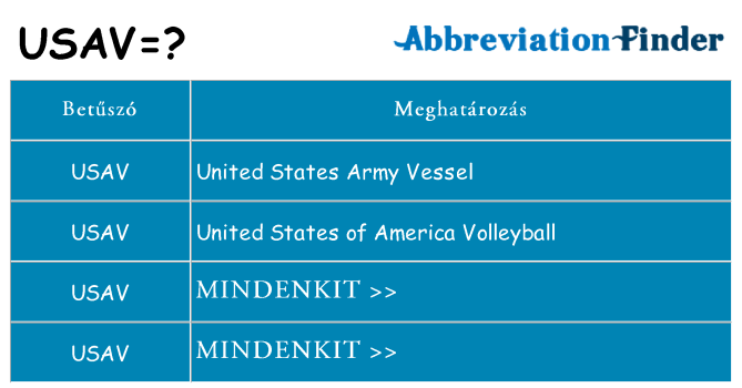 Mi a(z) usav állni
